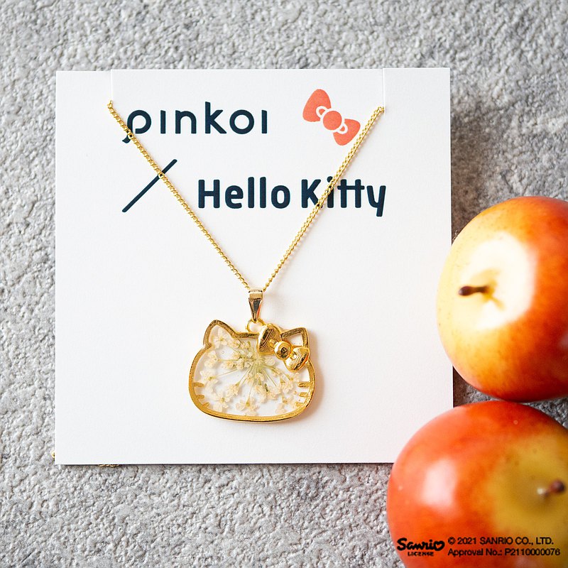 [Pinkoi x Hello Kitty] 【Pinkoi x Hello Kitty 限定商品】 Hello Kitty 邊框壓花項練  最新