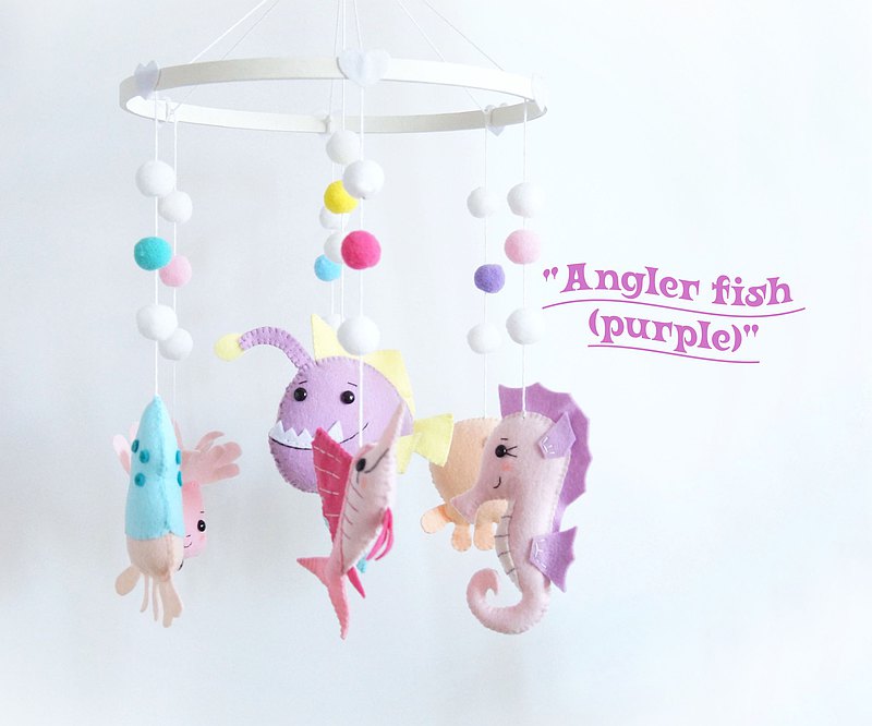 Girl baby mobile, Pink baby mobile, Seahorse baby mobile, Octopus baby mobile  最新