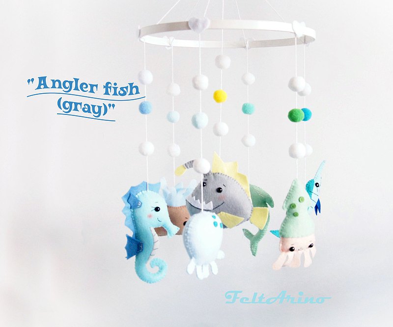 Seahorse baby mobile, Octopus baby mobile, Nursery mobile, Ocean baby mobile  最新