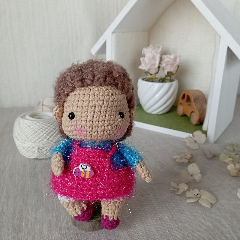 Amigurumi doll Crochet doll Knitted dyed doll Cotton doll  最新