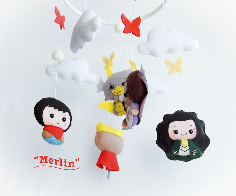 Merlin baby mobile, Dragon baby mobile, Baby crib mobile, Nursery baby mobile  最新