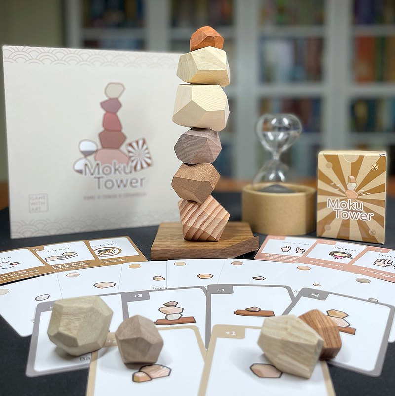 Moku Tower 木製桌遊 | 藝術品 | 玩具積木 | 益智玩具  最新