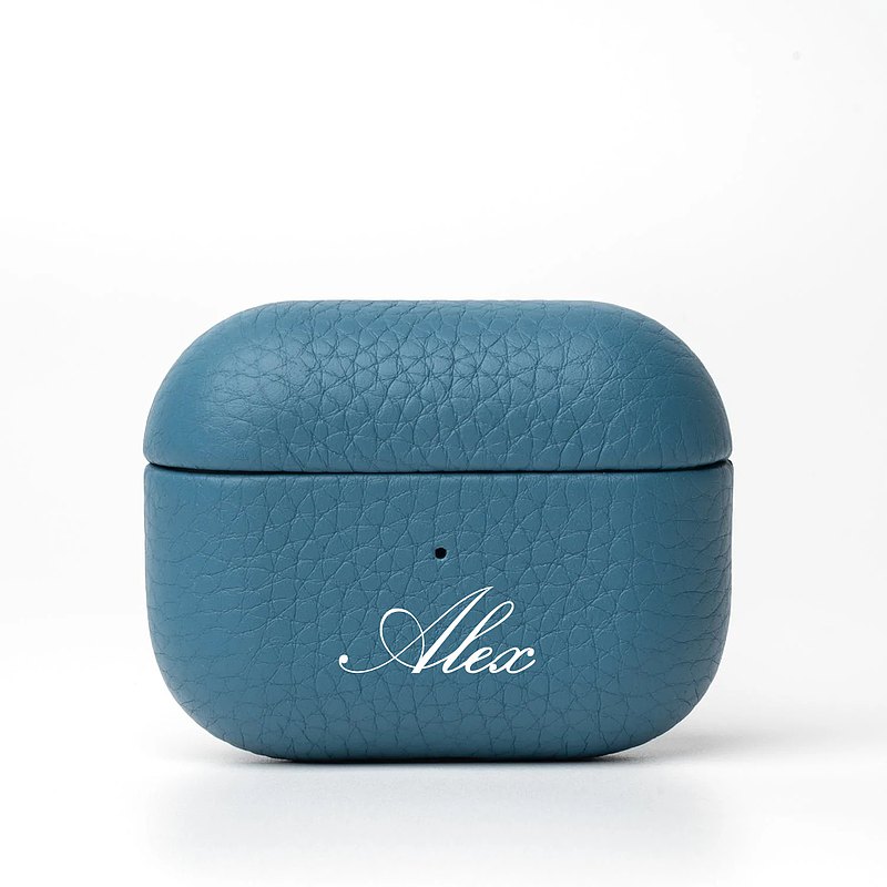 Classic Blue Genuine Leather AirPods Case (Free Personalization)  最新