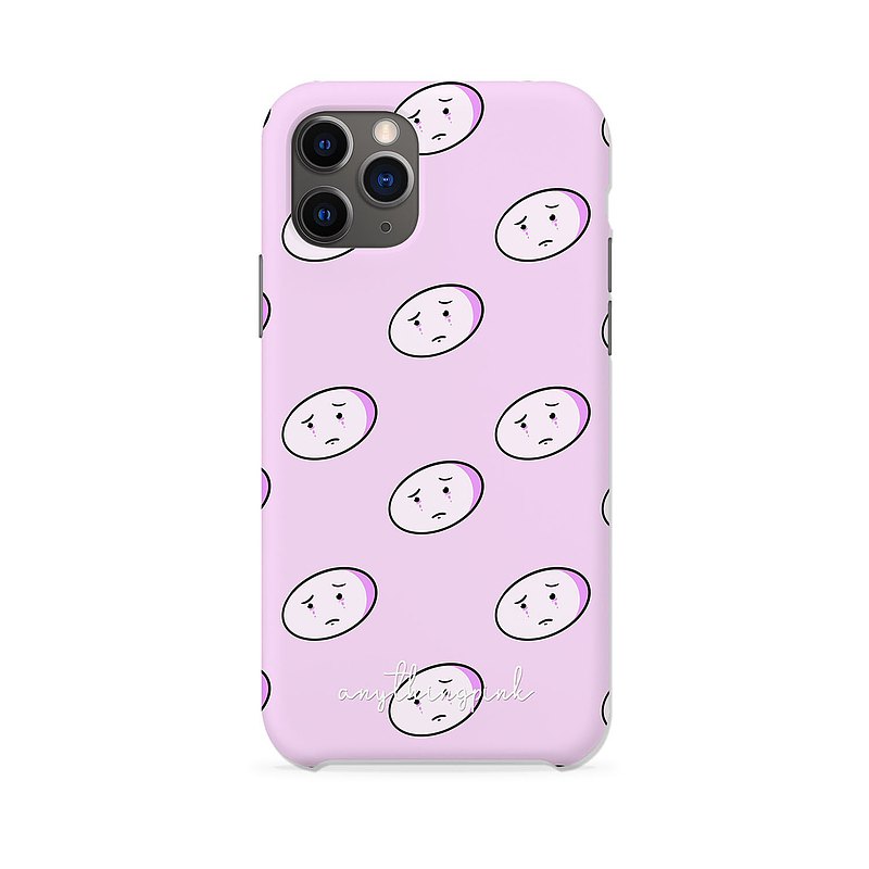 Purple Sad Face Purple Background iPhone Case and Samsung Premium Matt Case  最新