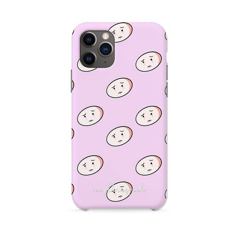 Orange Sad Face Purple Background iPhone Case and Samsung Premium Matt Case  最新