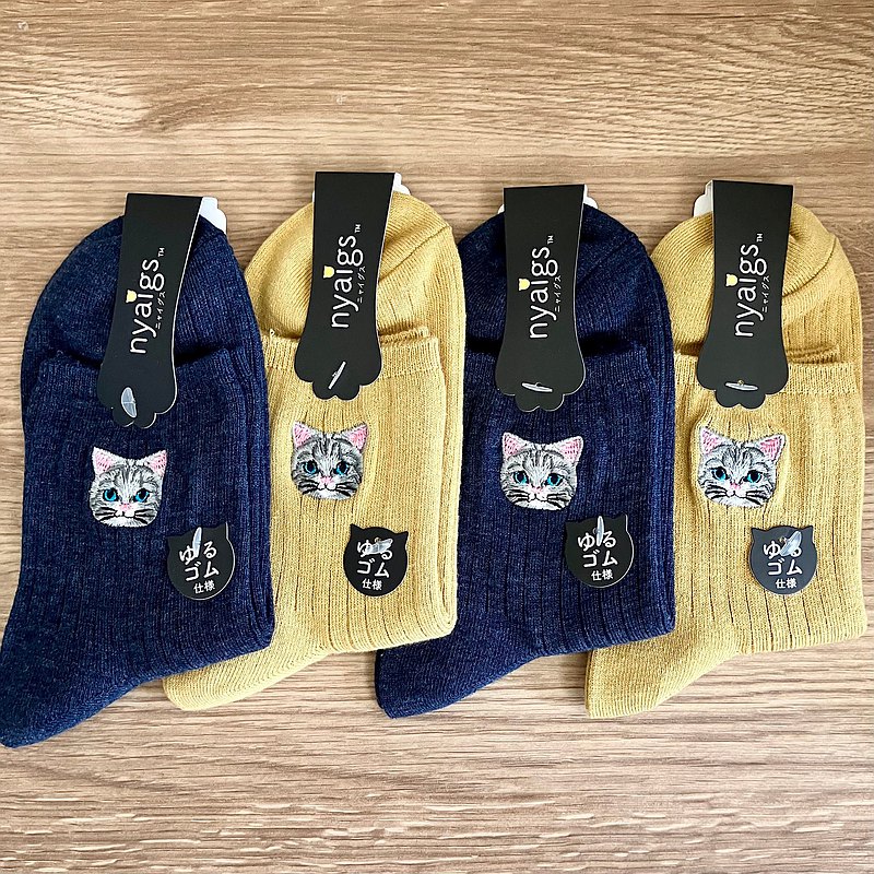 abby cat socks_Embroidered socks that feel like fur(=' × '=)  最新