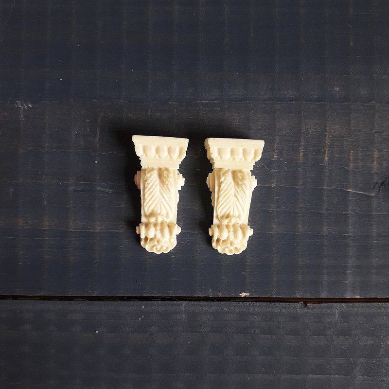 2 pcs Miniature bracket, dollhouse part, architectural details 15*33mm  最新